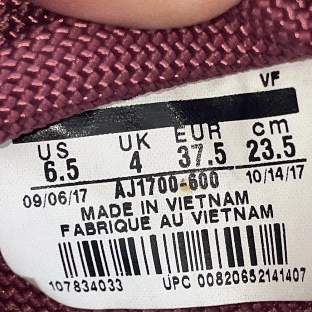 Nike Air Force 1 SF AF1 Women's Size 6.5 Vintage Wine Force is Female AJ1700-600